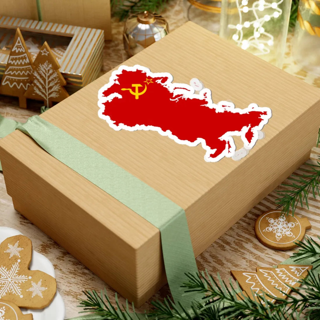 Map-Flag of the Soviet Union (Russia) STICKER Vinyl Kiss-Cut Decal - The Sticker Space