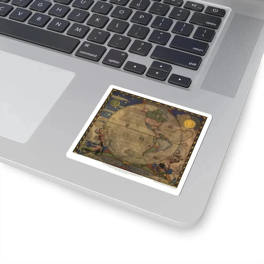 Map of Discovery- Western Hemisphere (1928) (Map) STICKER Vinyl Kiss-Cut Decal - The Sticker Space
