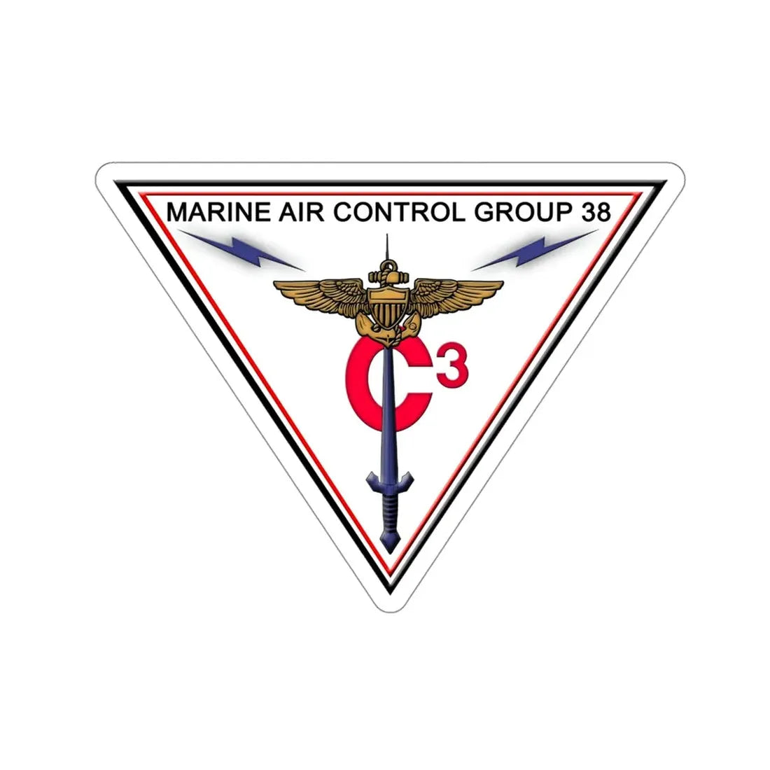 Marine Air Control Group 38 (USMC) STICKER Vinyl Die-Cut Decal - The Sticker Space