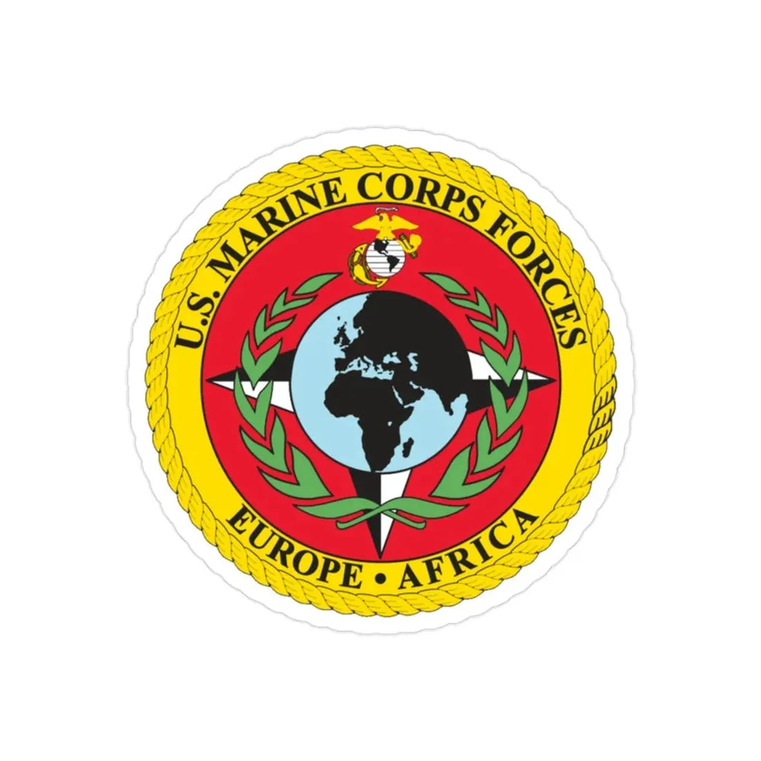 Marine Corps Forces Europe Africa (USMC) Transparent STICKER Die-Cut Vinyl Decal - The Sticker Space
