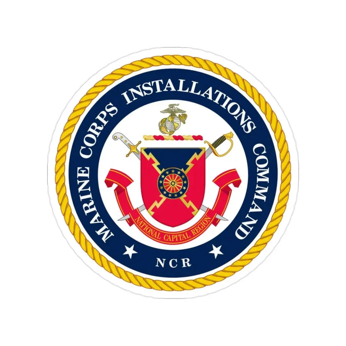 Marine Corps Installations Command National Capital Region (USMC) Transparent STICKER Die-Cut Vinyl Decal - The Sticker Space