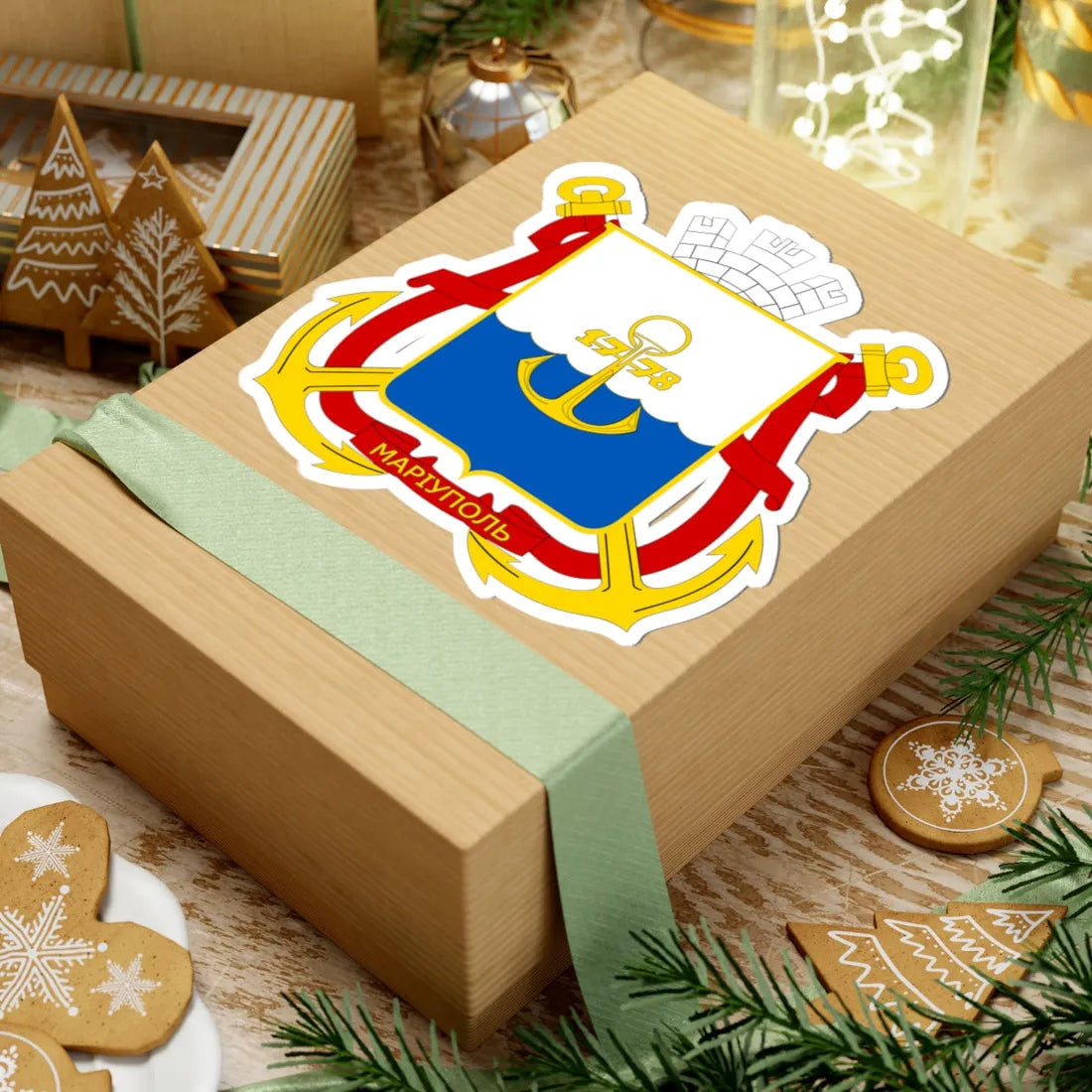 Mariupol coat (Ukraine) (Coat of Arms) STICKER Vinyl Kiss-Cut Decal - The Sticker Space