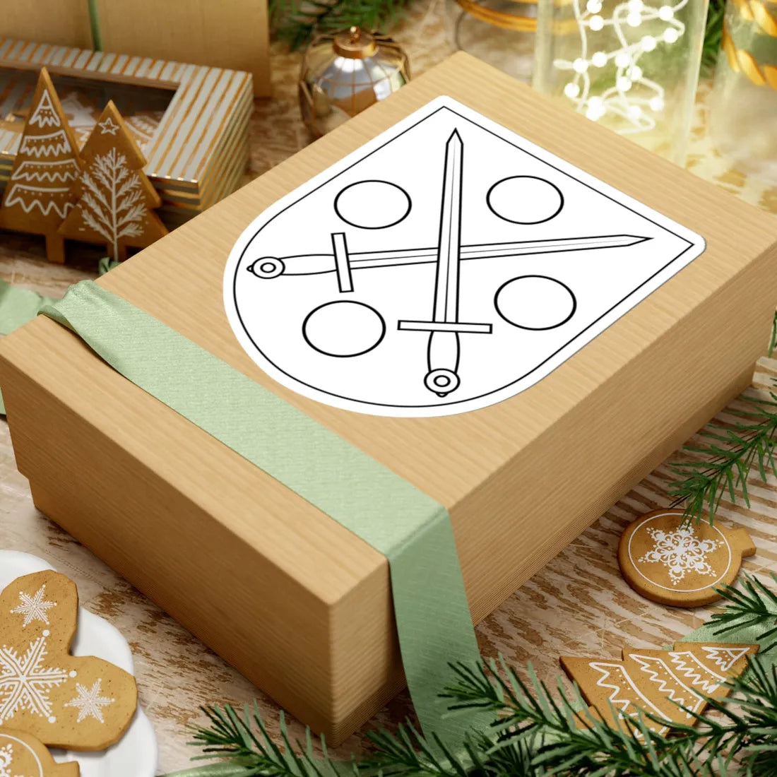 Mark härad vapen (Sweden) (Coat of Arms) STICKER Vinyl Kiss-Cut Decal - The Sticker Space