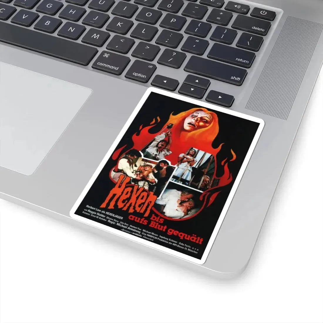 MARK OF THE DEVIL (GERMAN) 1970 Movie Poster - STICKER Vinyl Kiss-Cut Decal - The Sticker Space