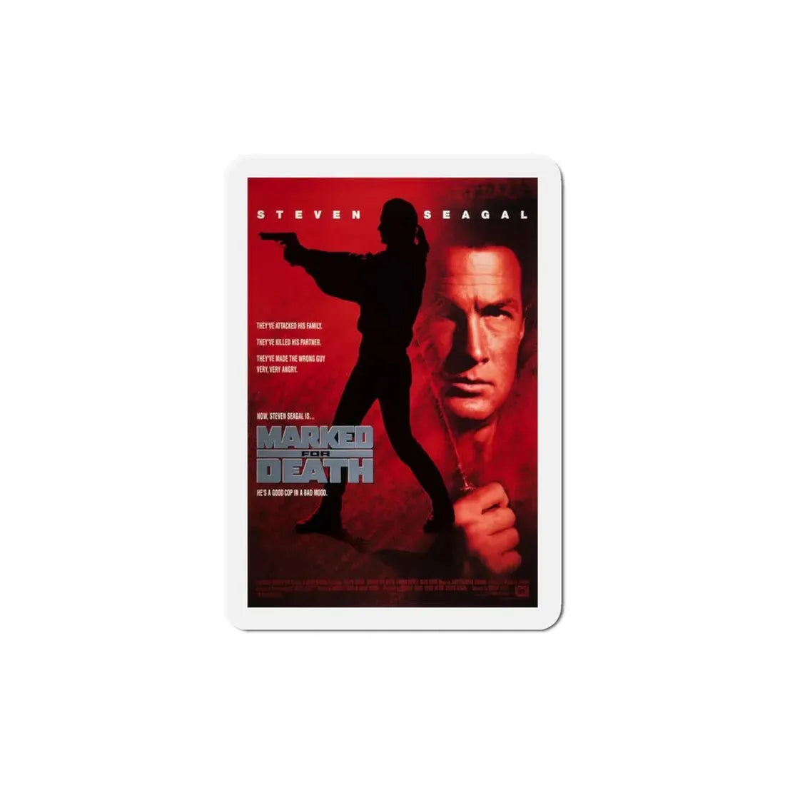 Marked for Death 1990 Movie Poster Refrigerator Magnet - The Sticker Space