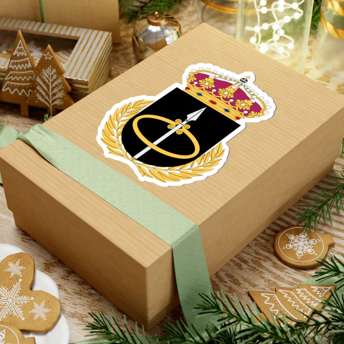 Markstridsskolan vapen (Sweden) (Coat of Arms) STICKER Vinyl Kiss-Cut Decal - The Sticker Space