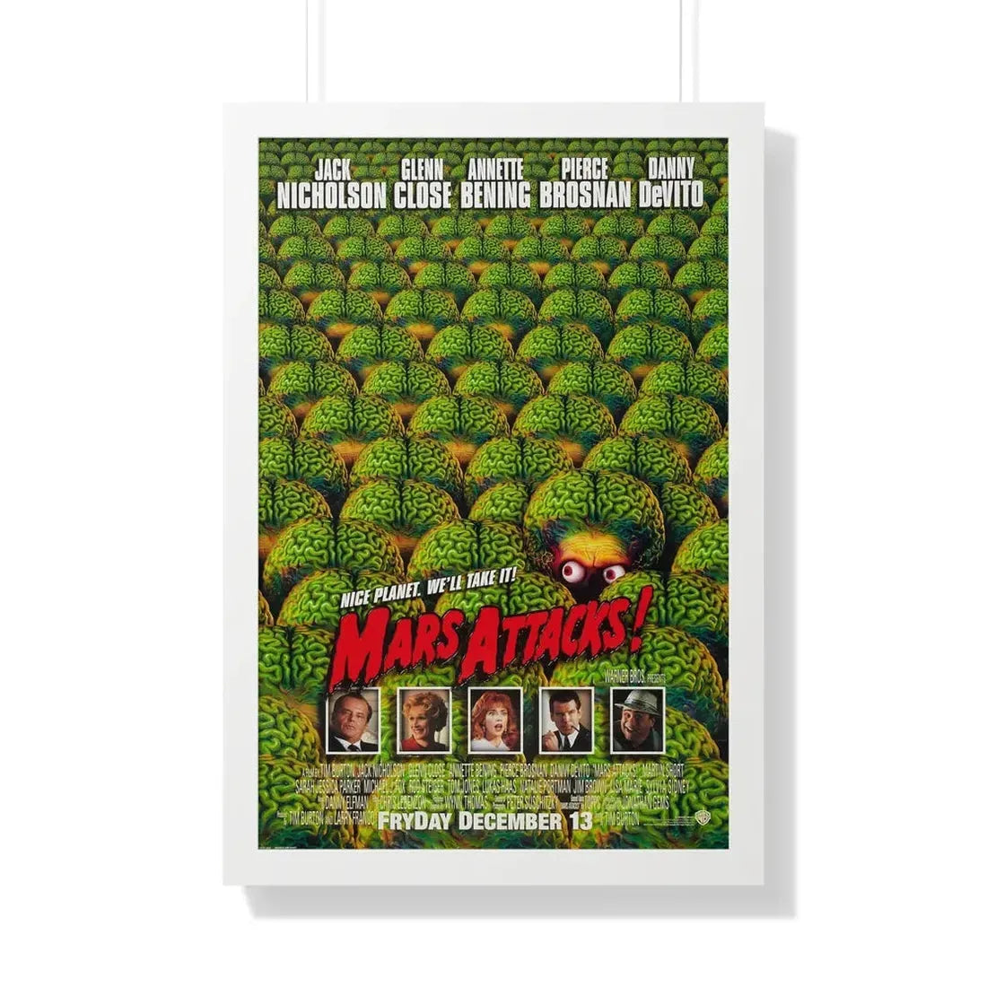 MARS ATTACKS! 1996 - Framed Movie Poster - The Sticker Space