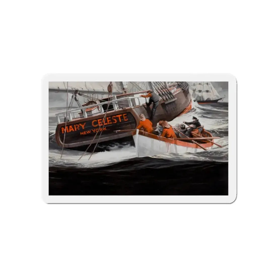 Mary Celeste, men's adventure magazine story illustration (Magazine Illustration) Refrigerator Magnet - The Sticker Space