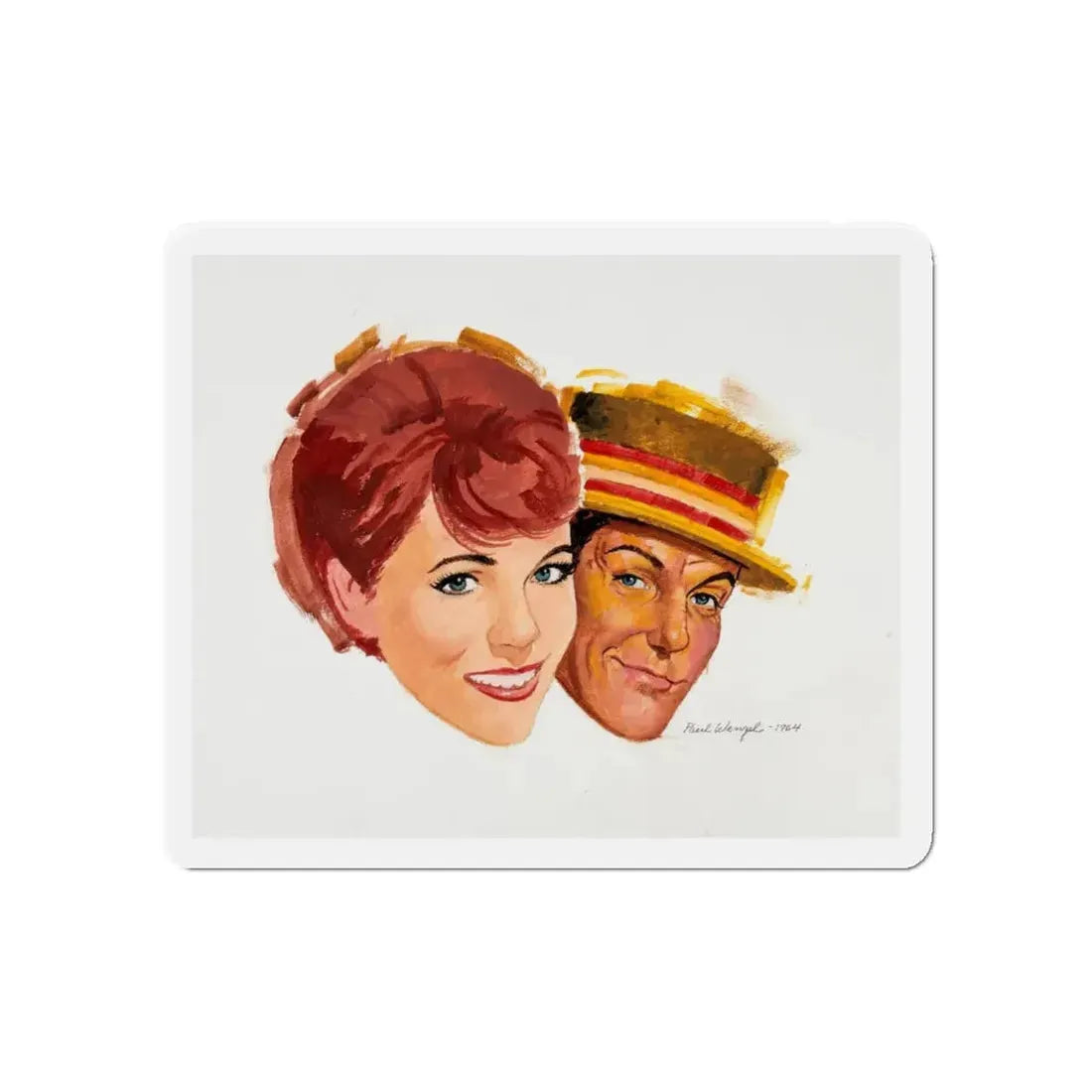Mary Poppins Movie Poster Preliminary, 1964 (Magazine Illustration) Refrigerator Magnet - The Sticker Space