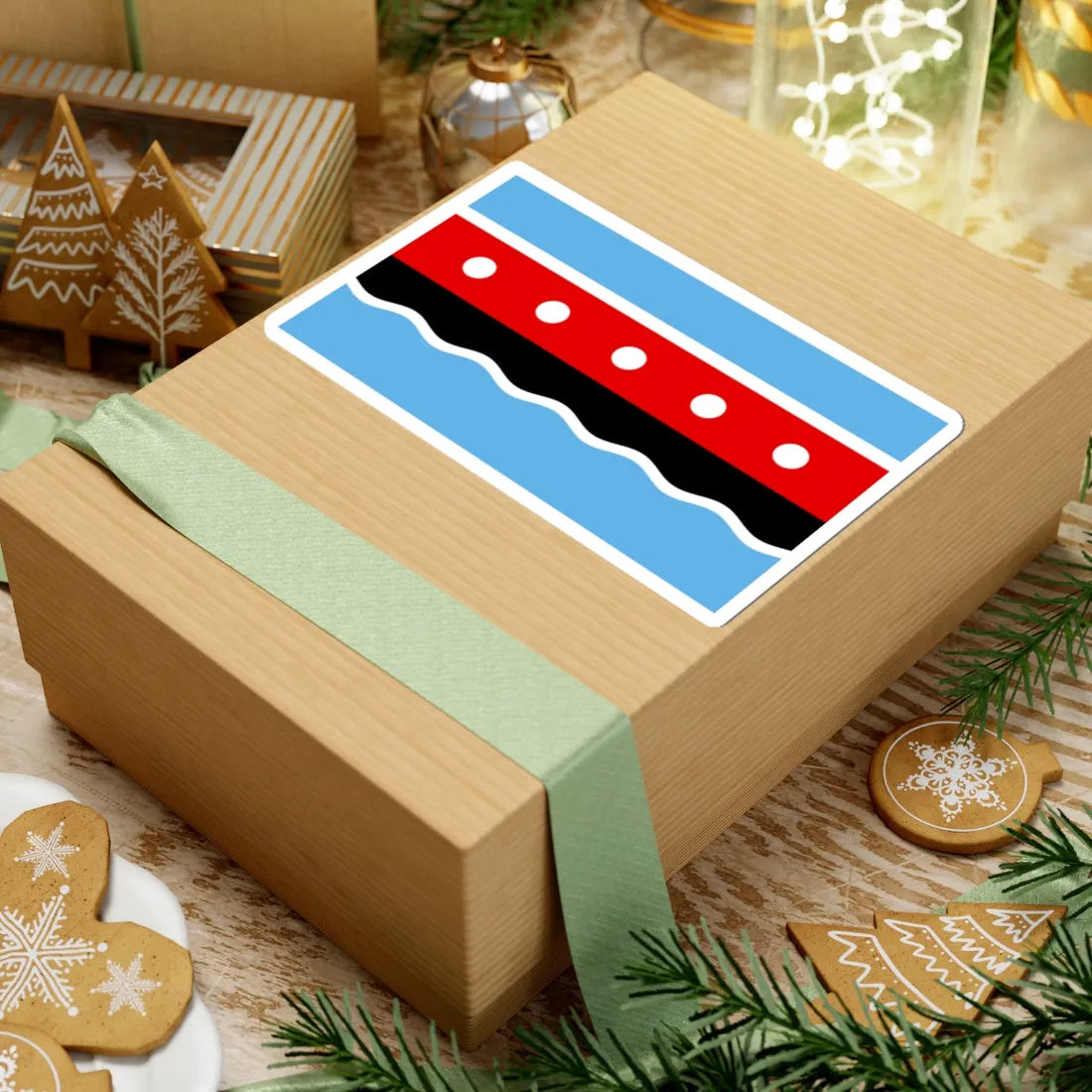 Maryhill town flag (Scotland) STICKER Vinyl Kiss-Cut Decal - The Sticker Space