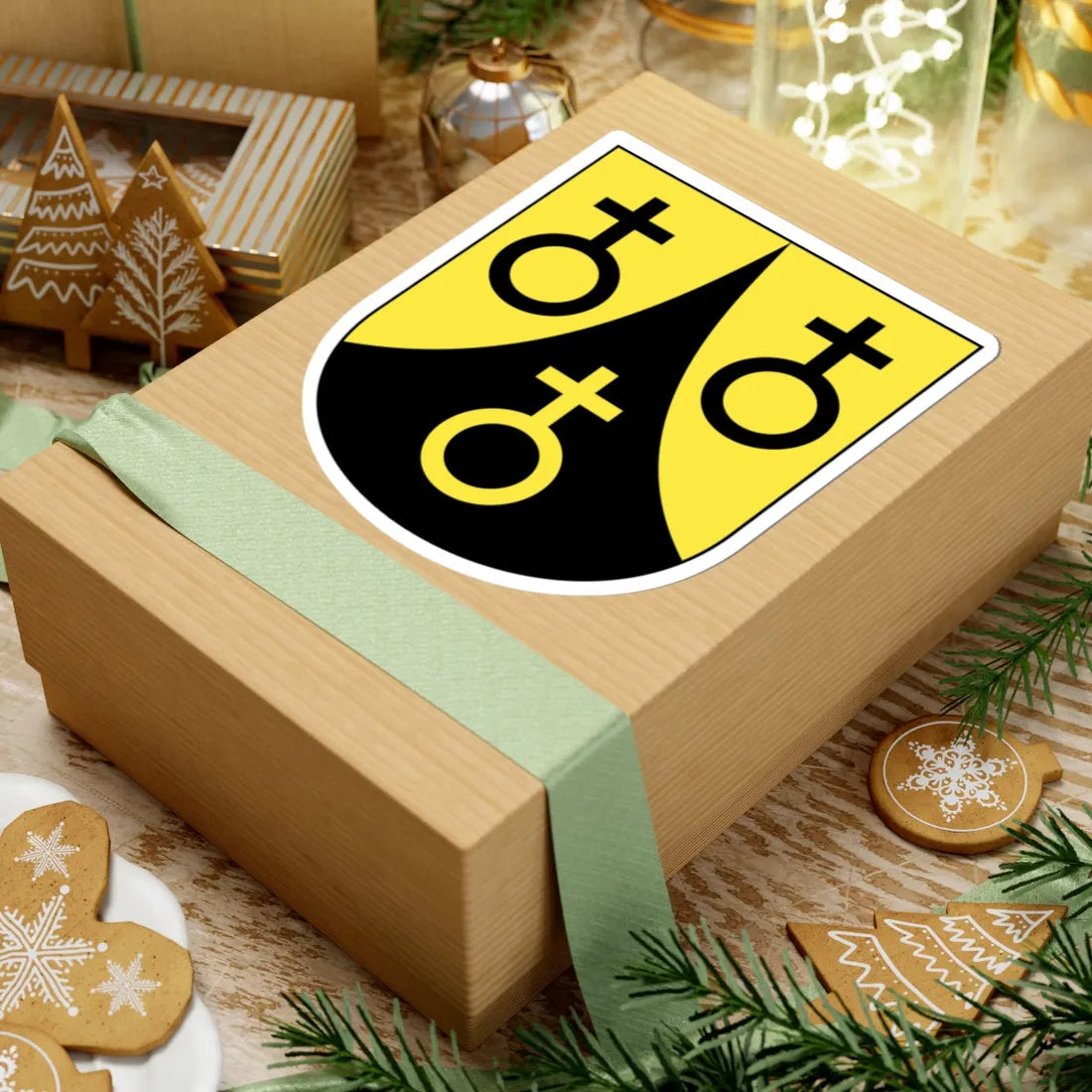 Maschwanden-blazon (Switzerland) (Coat of Arms) STICKER Vinyl Kiss-Cut Decal - The Sticker Space