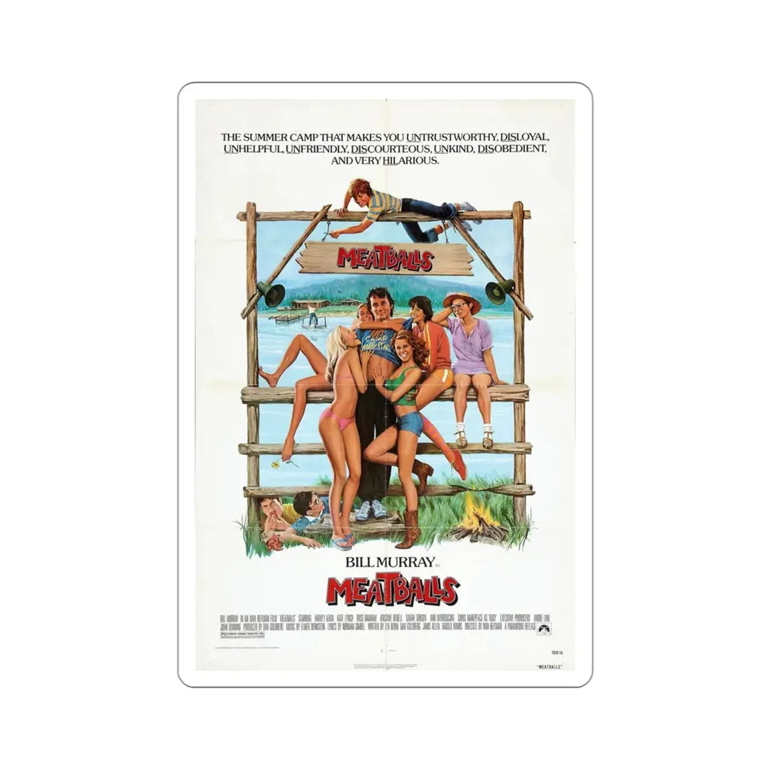 Meatballs 1979 Movie Poster STICKER Vinyl Die-Cut Decal - The Sticker Space