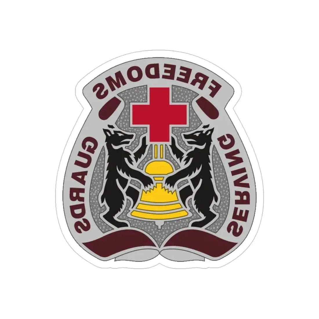 MEDDAC Berlin US (U.S. Army) REVERSE PRINT Transparent Die-Cut STICKER - The Sticker Space