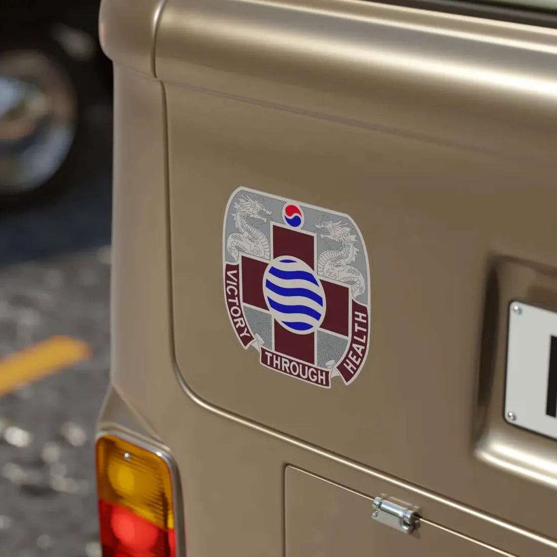 MEDDAC Korea (U.S. Army) Transparent STICKER Die-Cut Vinyl Decal - The Sticker Space