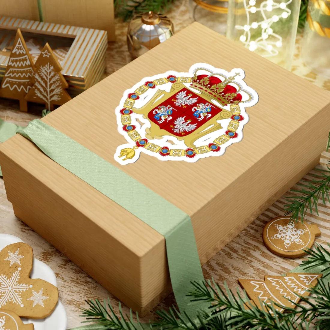 Medium coa of plc under jagiellon (Lithuania) (Coat of Arms) STICKER Vinyl Kiss-Cut Decal - The Sticker Space