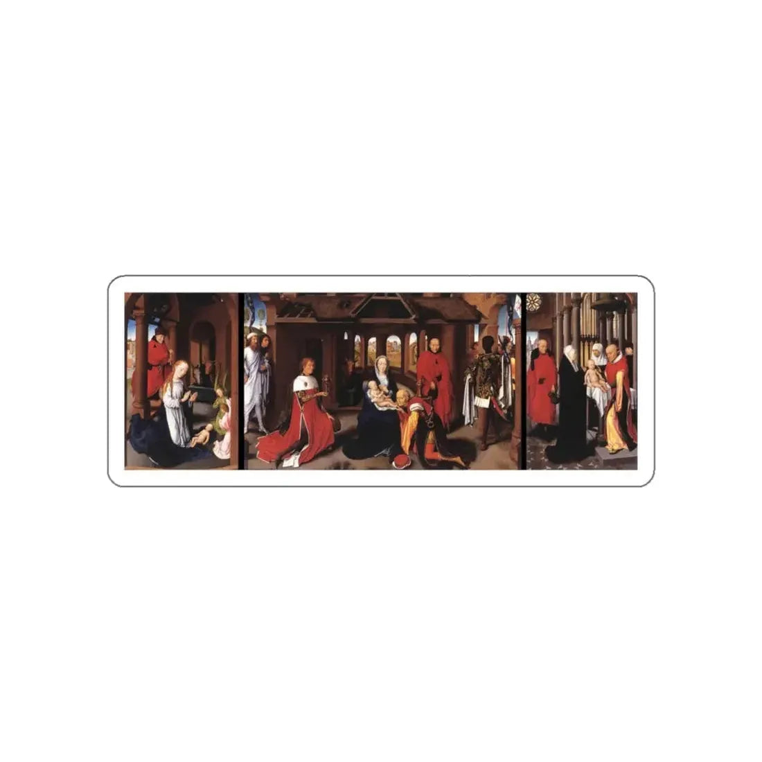 MEMLING, Hans -early- Triptych (Artwork) STICKER Vinyl Die-Cut Decal - The Sticker Space