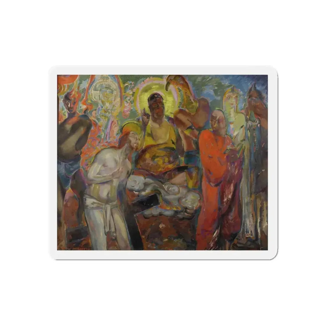 Men's Gods, circa 1923 (Magazine Illustration) Refrigerator Magnet - The Sticker Space