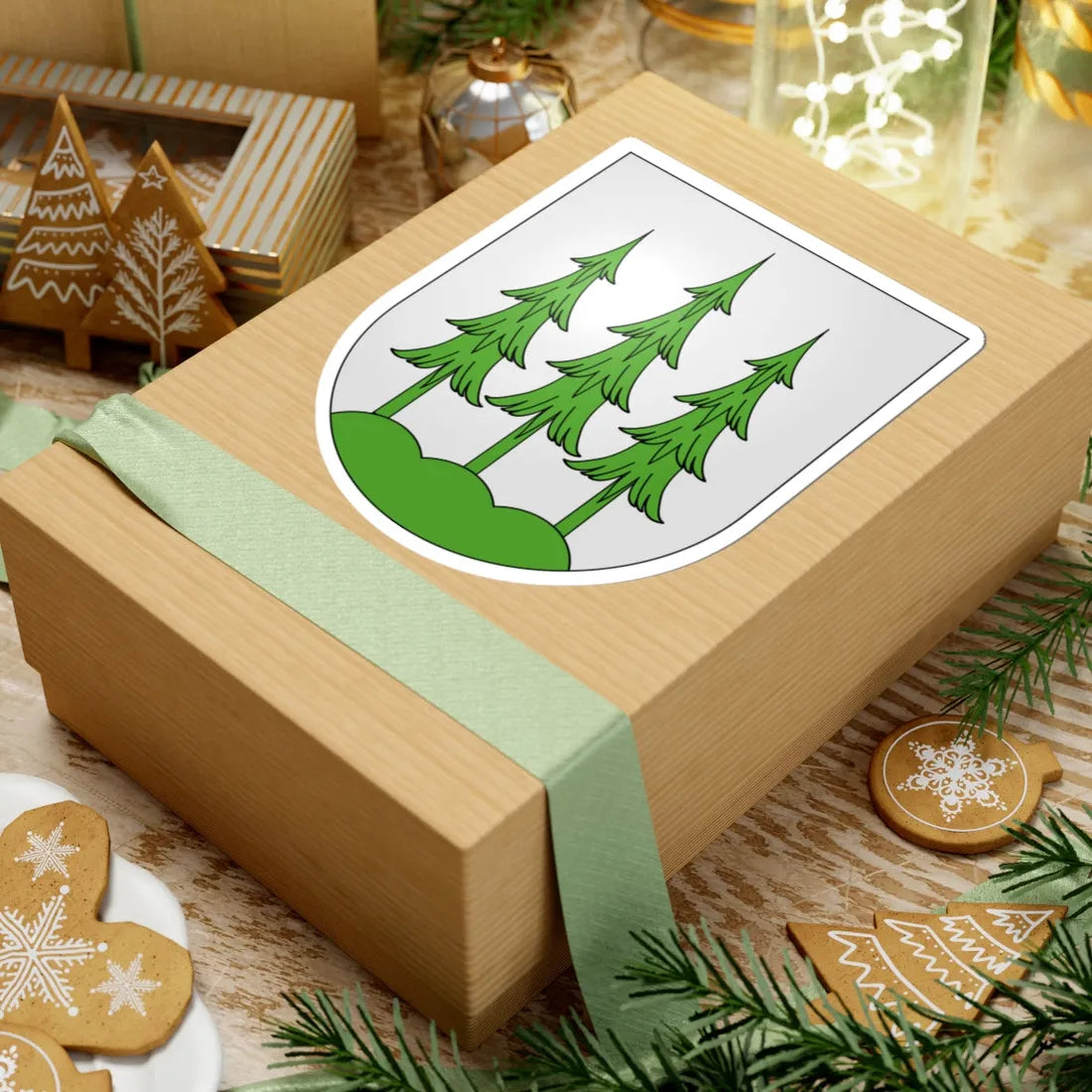 Menzingen-coat of arms (Switzerland) (Coat of Arms) STICKER Vinyl Kiss-Cut Decal - The Sticker Space