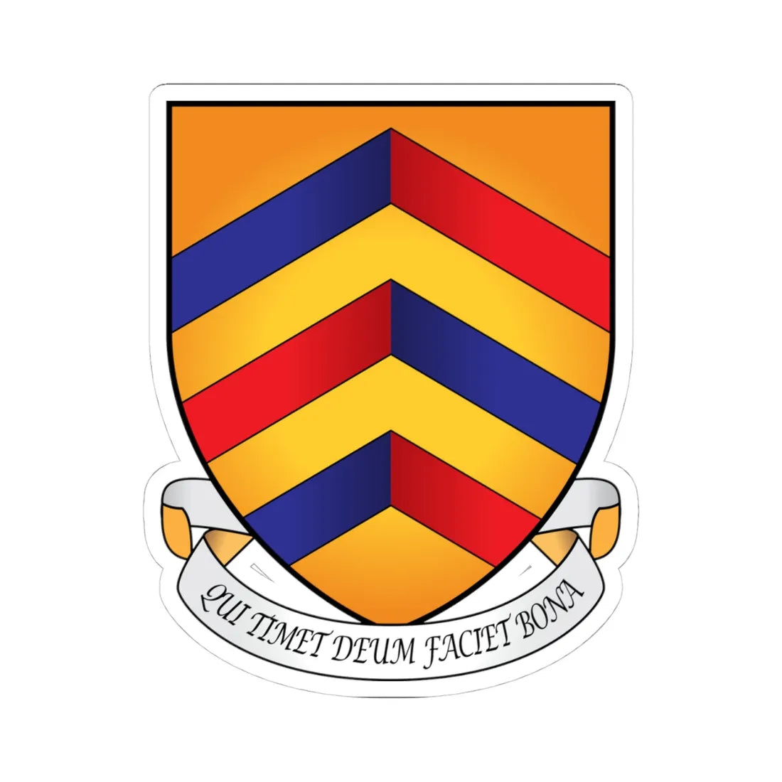 Merton College Oxford Coat Of Arms Motto (England) (Coat of Arms) STICKER Vinyl Kiss-Cut Decal - The Sticker Space
