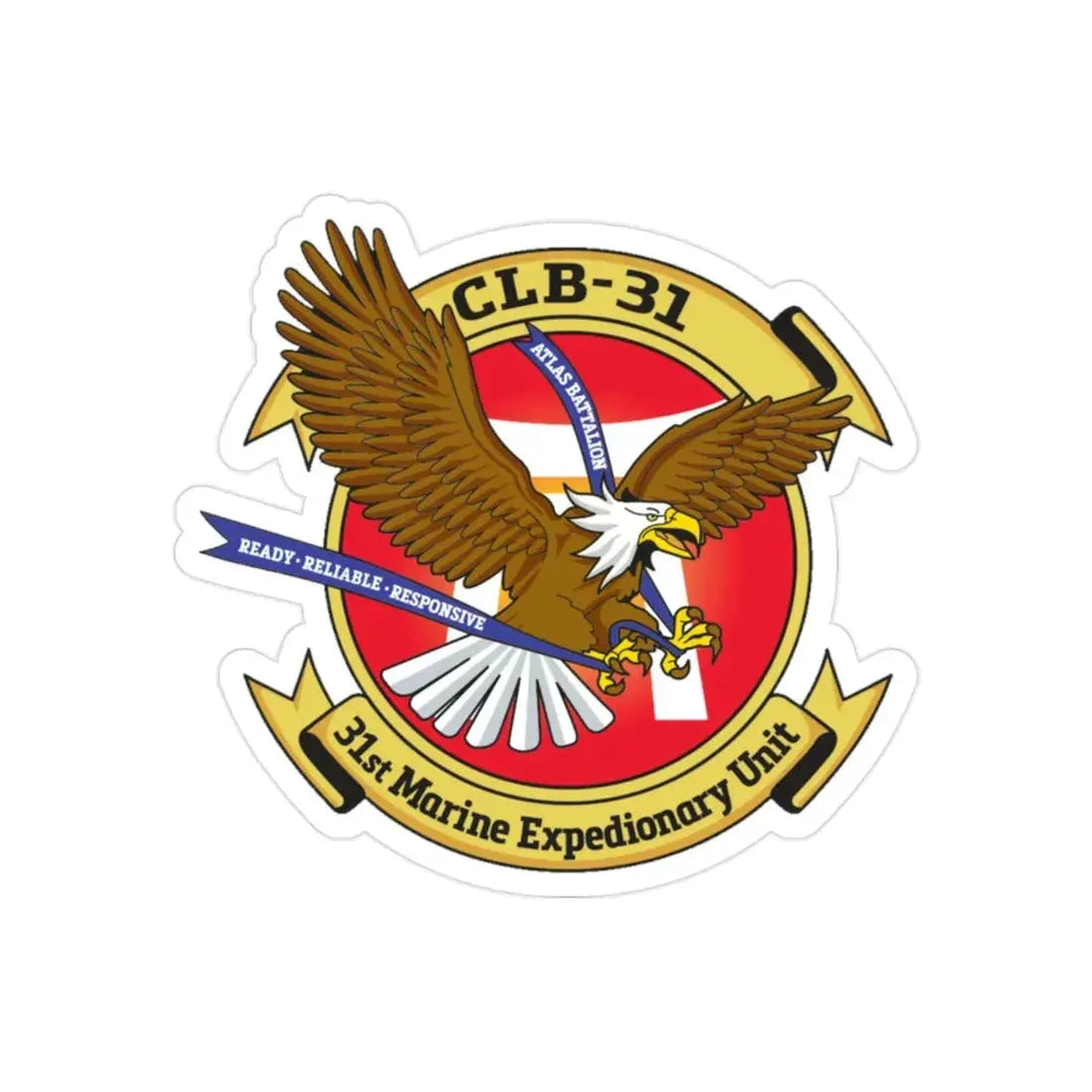 MEU CLB 31 (USMC) Transparent STICKER Die-Cut Vinyl Decal - The Sticker Space