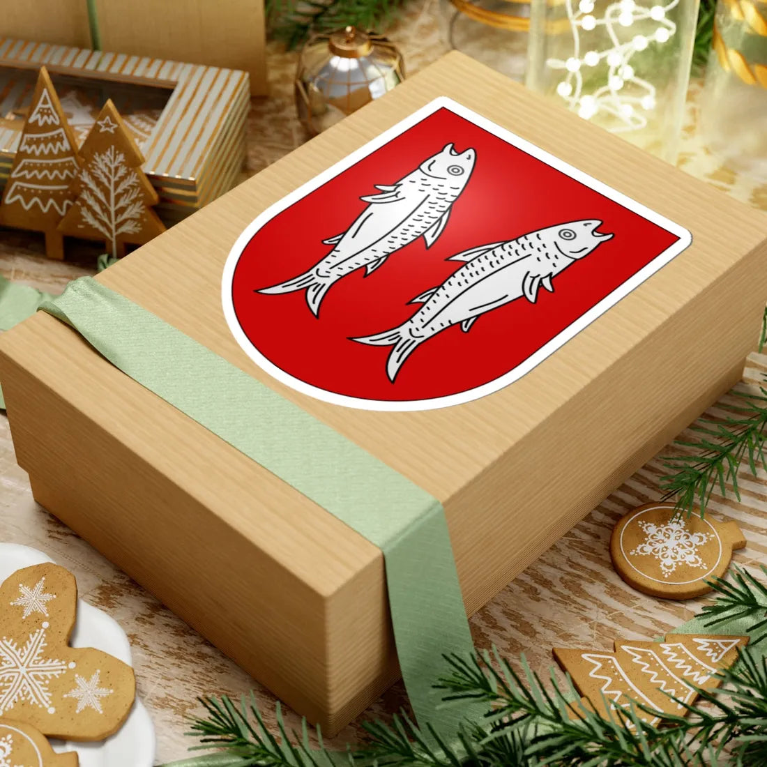 Meyriez-coat of arms (Switzerland) (Coat of Arms) STICKER Vinyl Kiss-Cut Decal - The Sticker Space