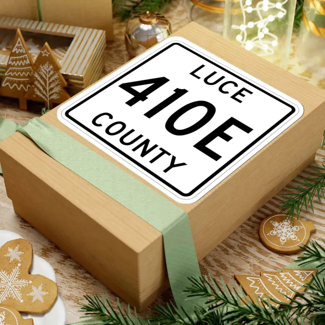 Michigan 410E Luce County (Michigan) (Road Sign) STICKER Vinyl Kiss-Cut Decal - The Sticker Space