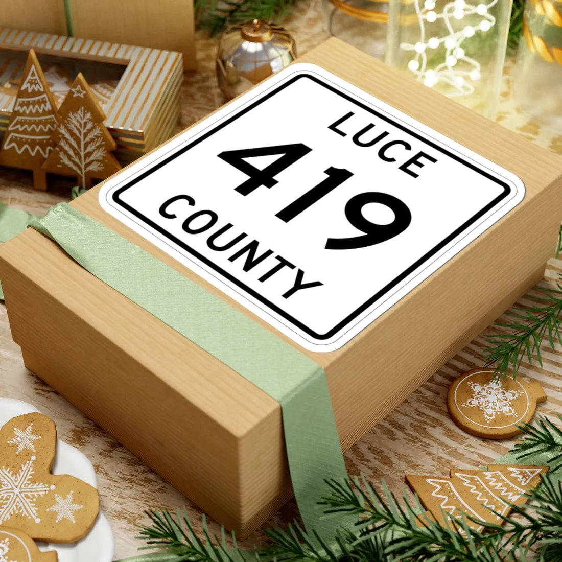 Michigan 419 Luce County (Michigan) (Road Sign) STICKER Vinyl Kiss-Cut Decal - The Sticker Space