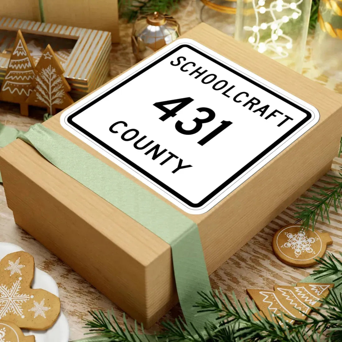 Michigan 431 Schoolcraft County (Michigan) (Road Sign) STICKER Vinyl Kiss-Cut Decal - The Sticker Space