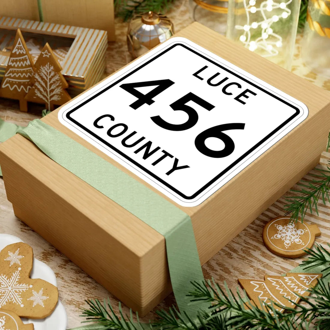 Michigan 456 Luce County (Michigan) (Road Sign) STICKER Vinyl Kiss-Cut Decal - The Sticker Space