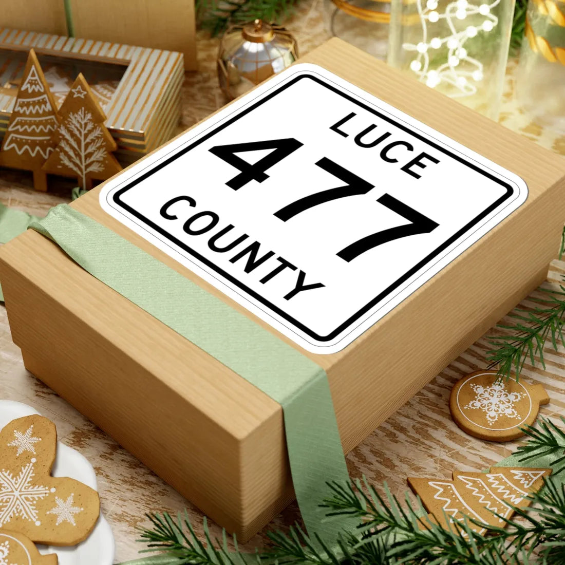 Michigan 477 Luce County (Michigan) (Road Sign) STICKER Vinyl Kiss-Cut Decal - The Sticker Space