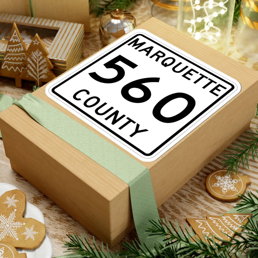 Michigan 560 Marquette County (Michigan) (Road Sign) STICKER Vinyl Kiss-Cut Decal - The Sticker Space