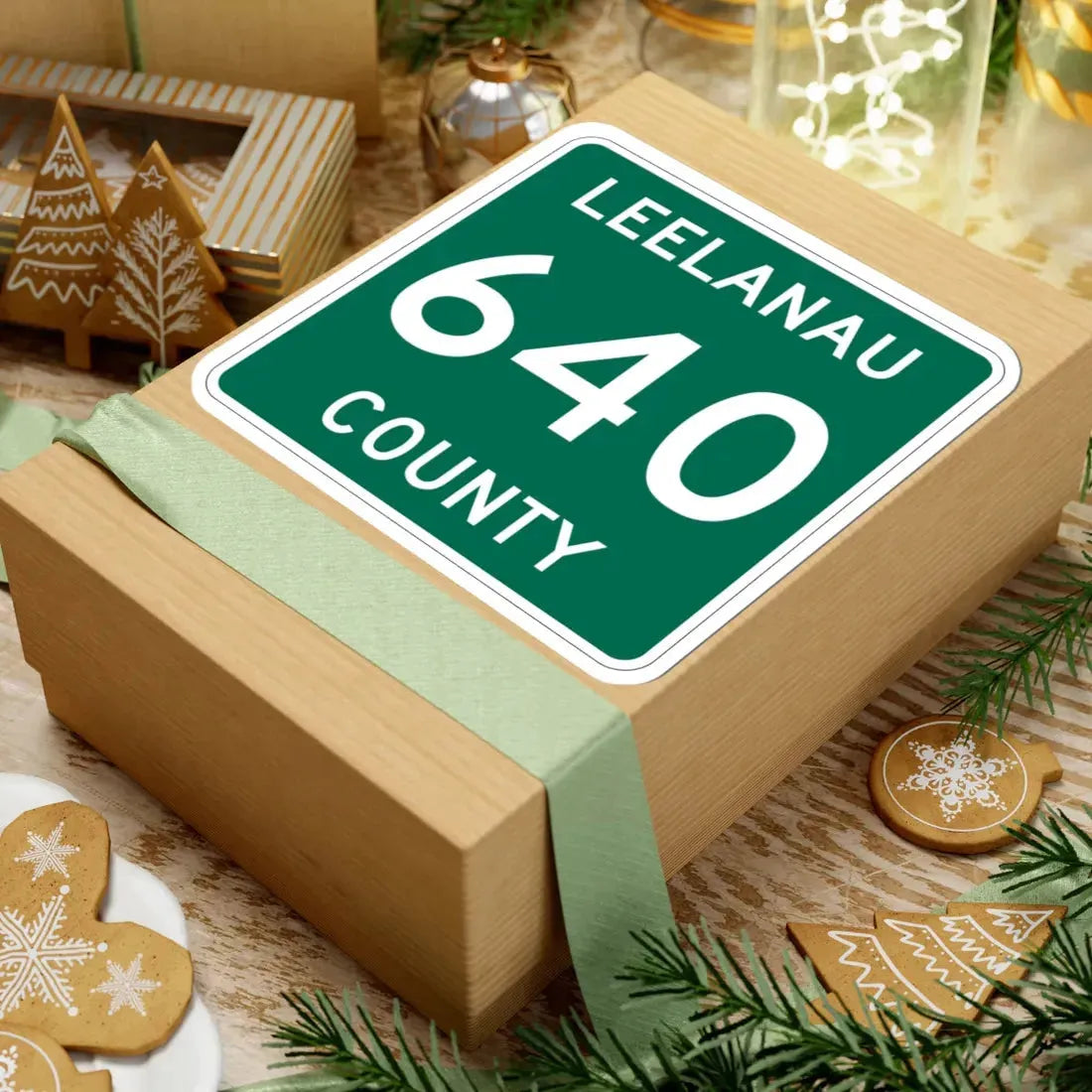 Michigan 640 Leelanau County (Michigan) (Road Sign) STICKER Vinyl Kiss-Cut Decal - The Sticker Space