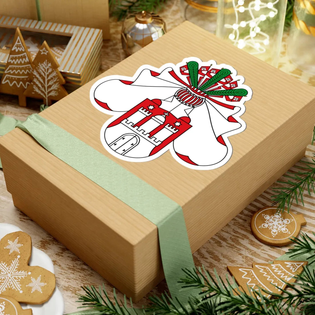 Middle Coat of arms of Hamburg (Germany) (Coat of Arms) STICKER Vinyl Kiss-Cut Decal - The Sticker Space