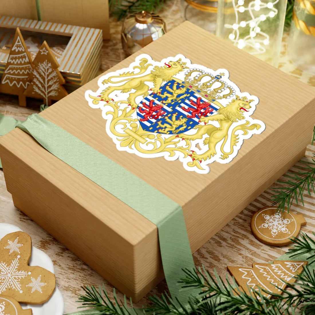 Middle coat of arms of the Grand Duke of Luxembourg 1898-2000 (Luxembourg) (Coat of Arms) STICKER Vinyl Kiss-Cut Decal - The Sticker Space