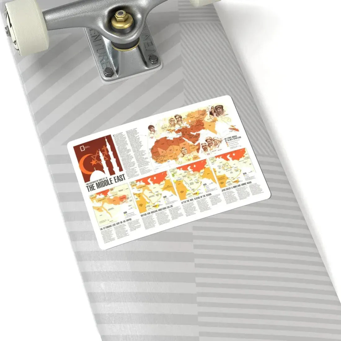 Middle East - Two Centuries of Conflict (1980) (Map) STICKER Vinyl Kiss-Cut Decal - The Sticker Space