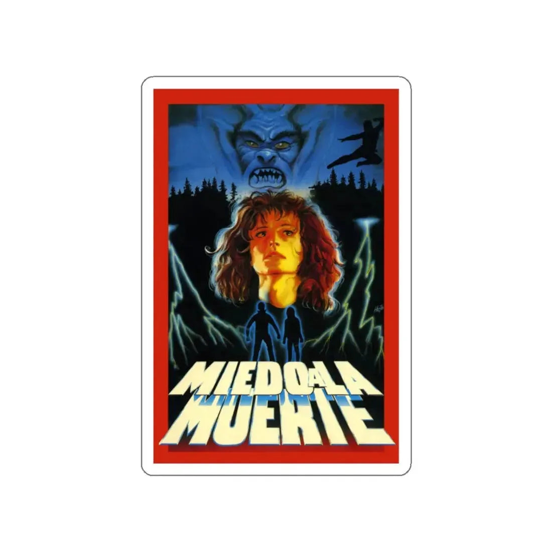 MIEDO A LA MUERTE (SCARED TO DEATH) 1989 Movie Poster STICKER Vinyl Die-Cut Decal - The Sticker Space
