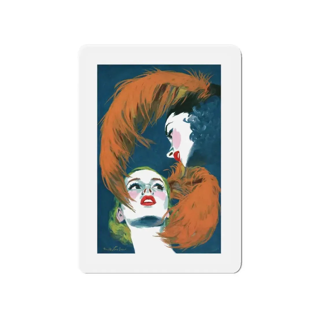 Mike Ludlow Illustration, Esquire, December 1955 (Magazine Illustration) Refrigerator Magnet - The Sticker Space