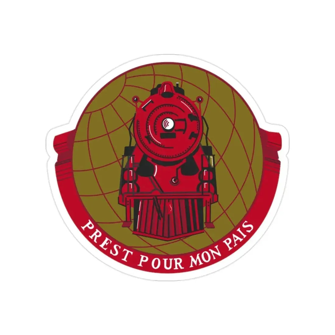 Military Railway Service (U.S. Army) Transparent STICKER Die-Cut Vinyl Decal - The Sticker Space