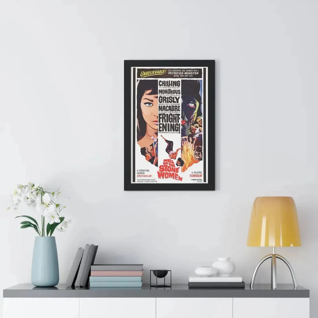 MILL OF THE STONE WOMEN 1960 - Framed Movie Poster - The Sticker Space