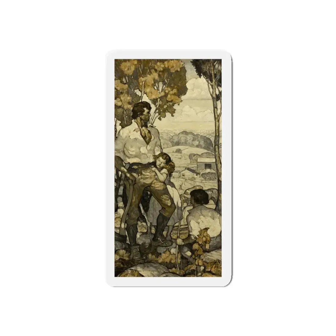 Mine, Aetna Life Insurance Company ad illustration, 1930 (Magazine Illustration) Refrigerator Magnet - The Sticker Space