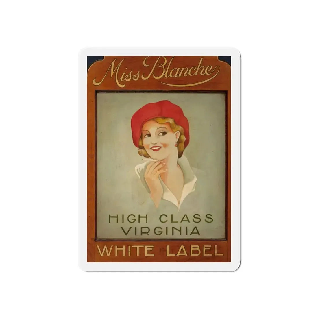 Miss Blanche, High Class Virginia, Virginia Slims Cigarette advertisement (Magazine Illustration) Refrigerator Magnet - The Sticker Space