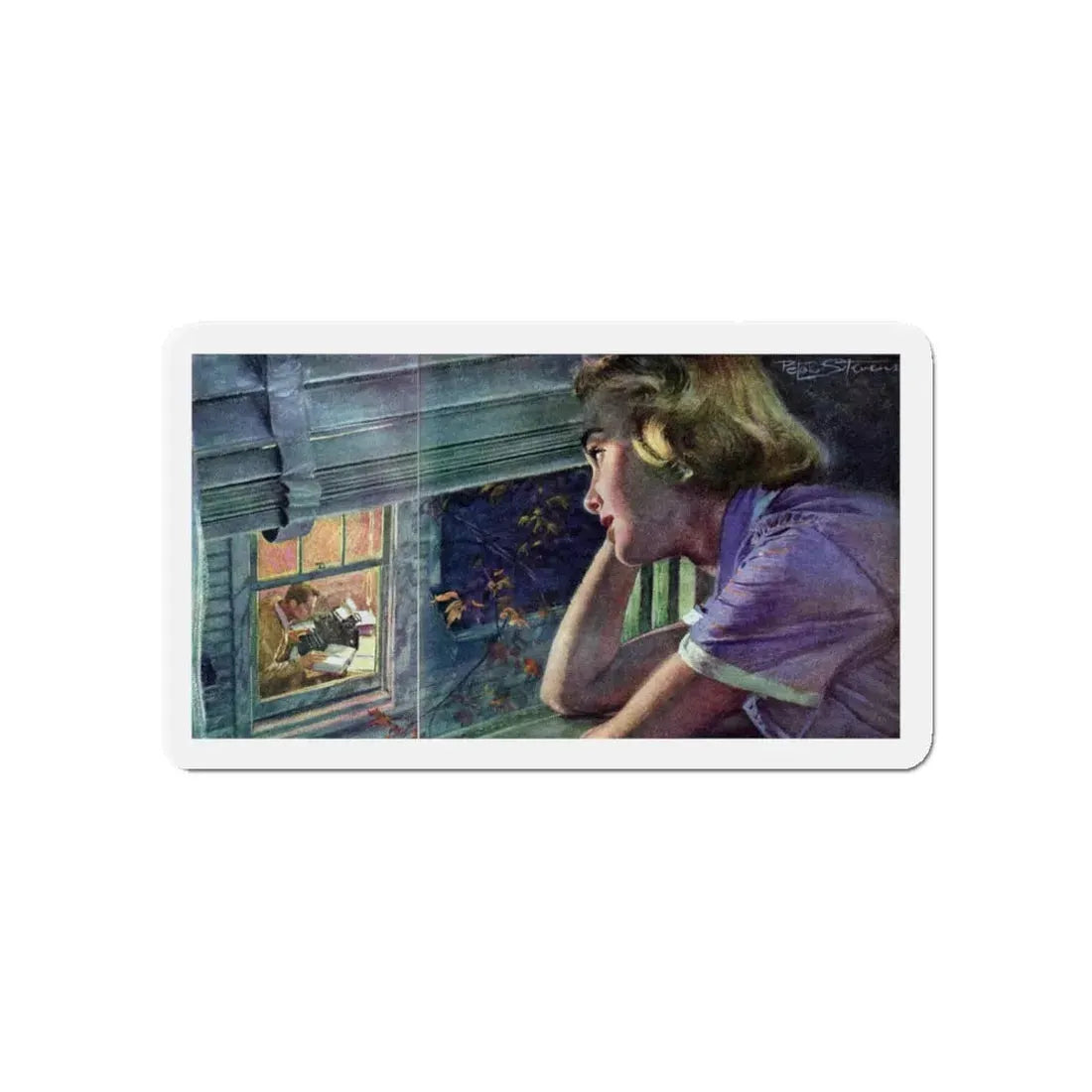 Miss Lane Accepts, Redbook, December 1952 (Magazine Illustration) Refrigerator Magnet - The Sticker Space