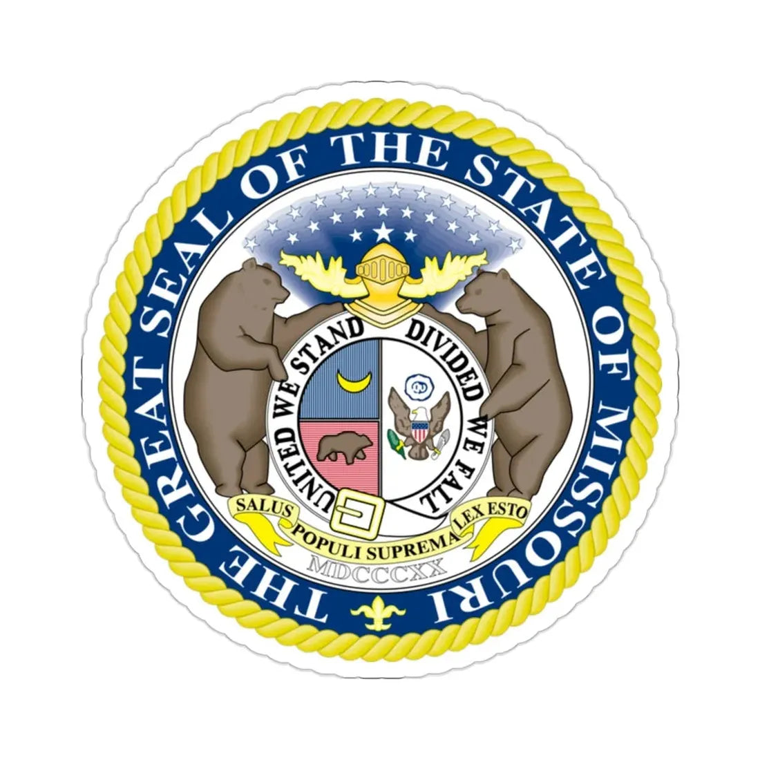 Missouri State Seal STICKER Vinyl Die-Cut Decal - The Sticker Space