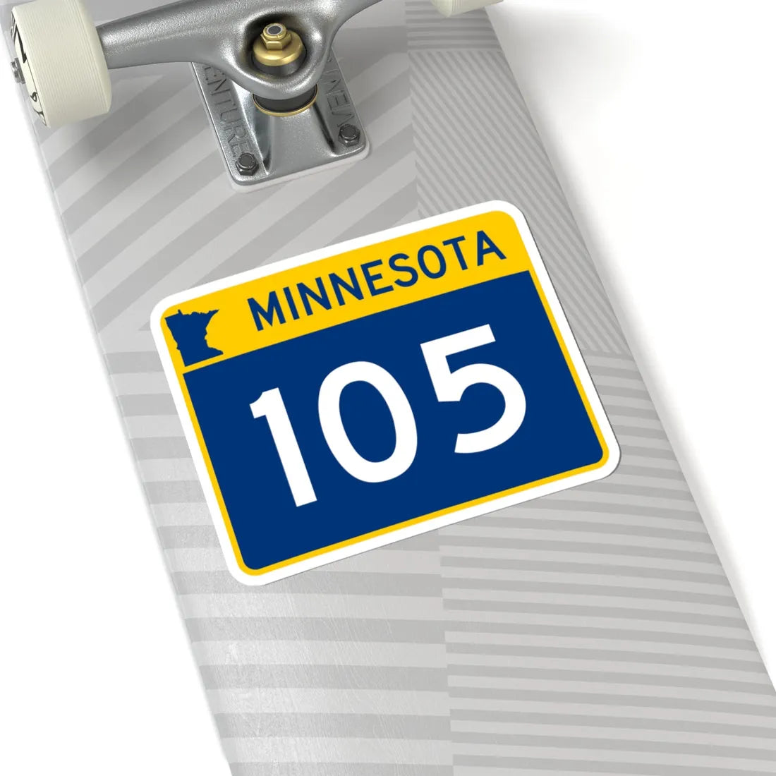 MN-105 wide (Minnesota) (Road Sign) STICKER Vinyl Kiss-Cut Decal - The Sticker Space