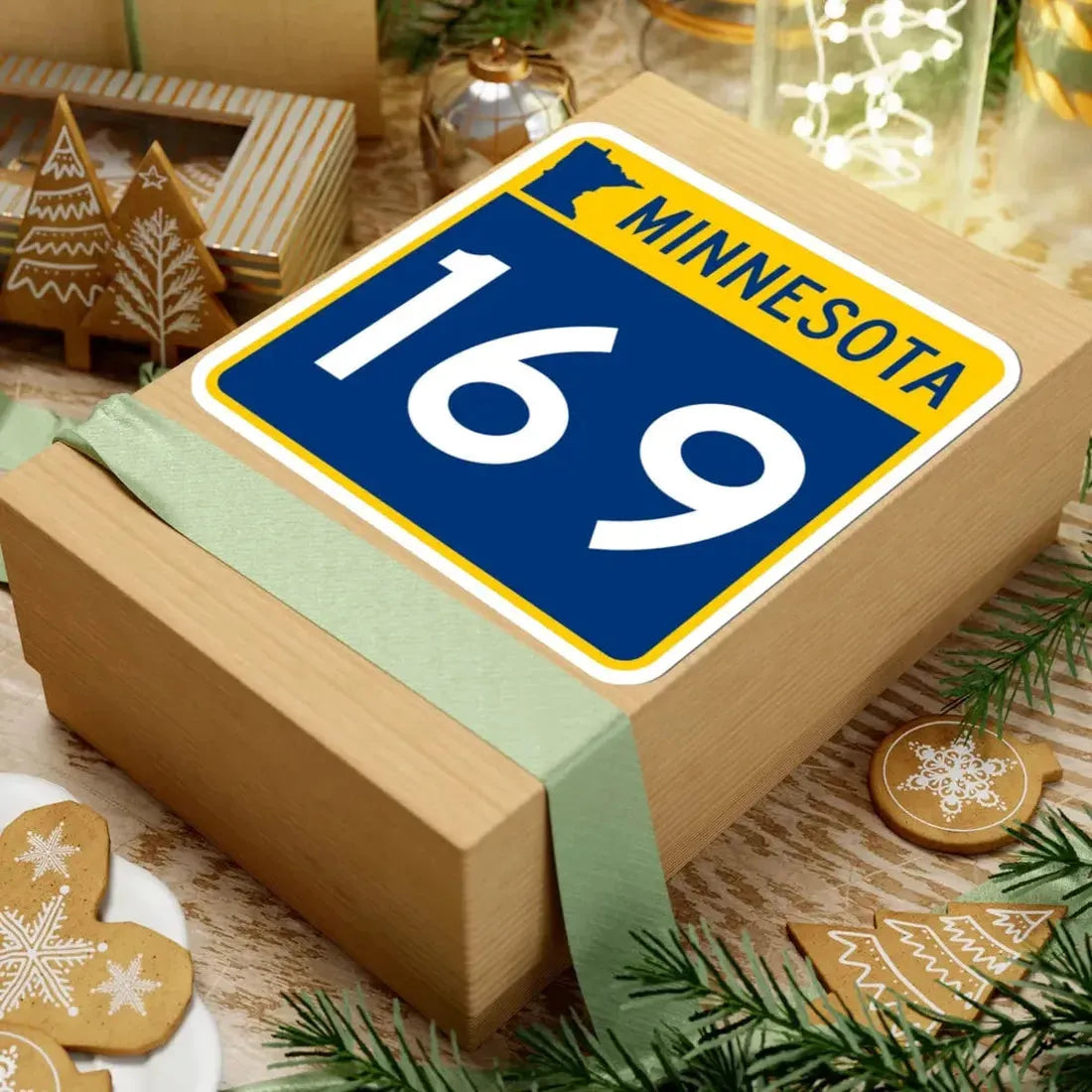 MN-169 (Minnesota) (Road Sign) STICKER Vinyl Kiss-Cut Decal - The Sticker Space