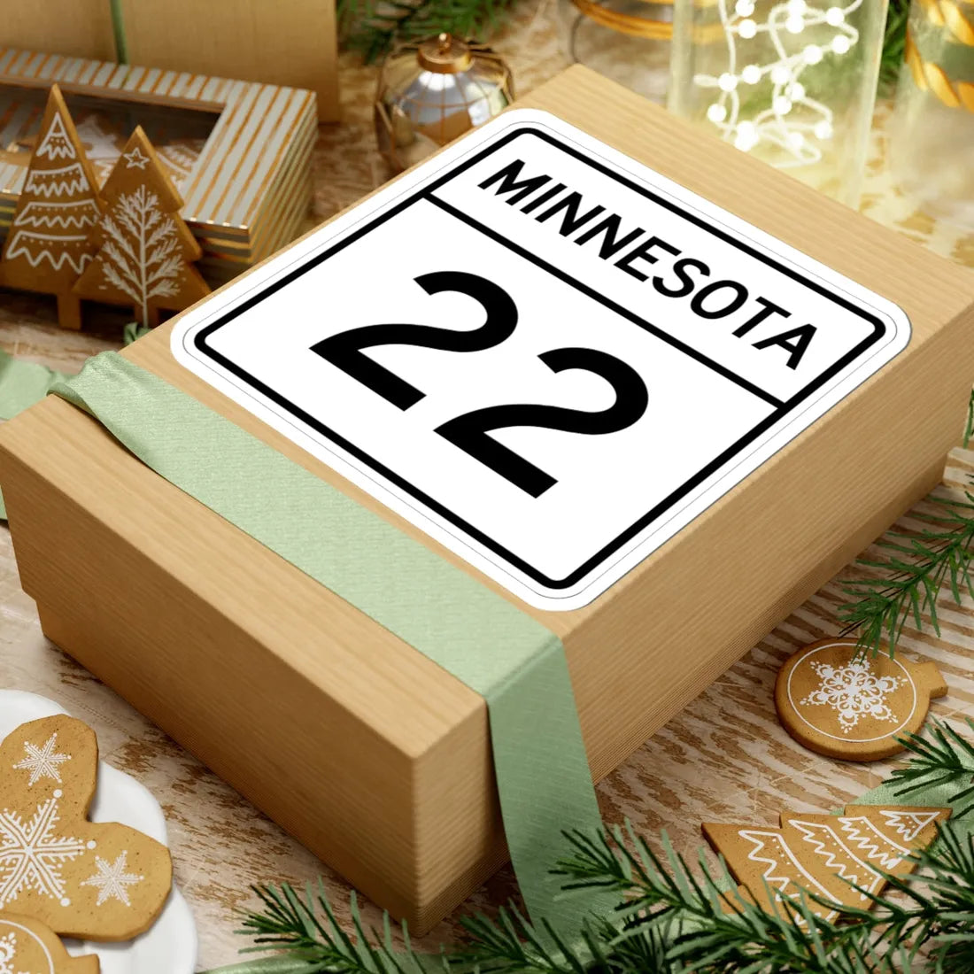 MN-22 1948 (Minnesota) (Road Sign) STICKER Vinyl Kiss-Cut Decal - The Sticker Space