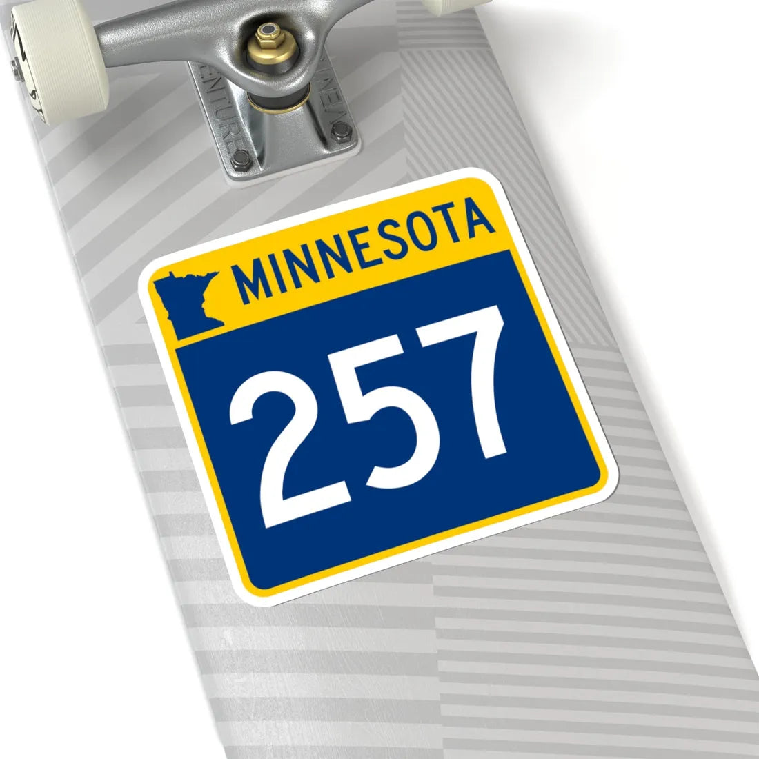 MN-257 (Minnesota) (Road Sign) STICKER Vinyl Kiss-Cut Decal - The Sticker Space