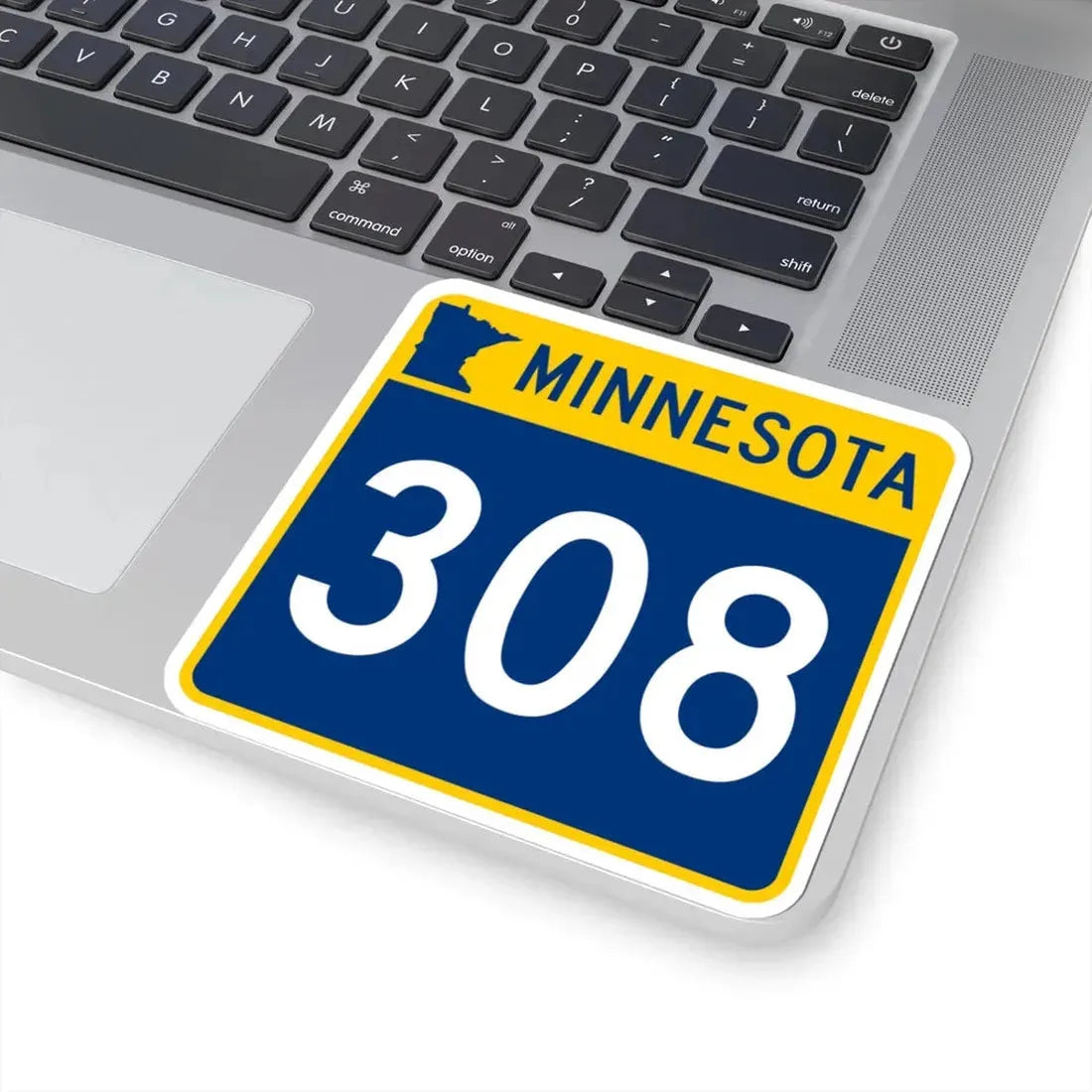 MN-308 (Minnesota) (Road Sign) STICKER Vinyl Kiss-Cut Decal - The Sticker Space