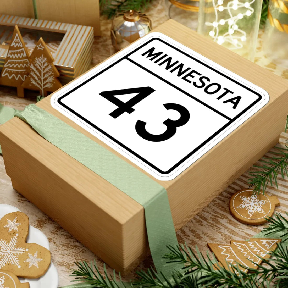 MN-43 1948 (Minnesota) (Road Sign) STICKER Vinyl Kiss-Cut Decal - The Sticker Space