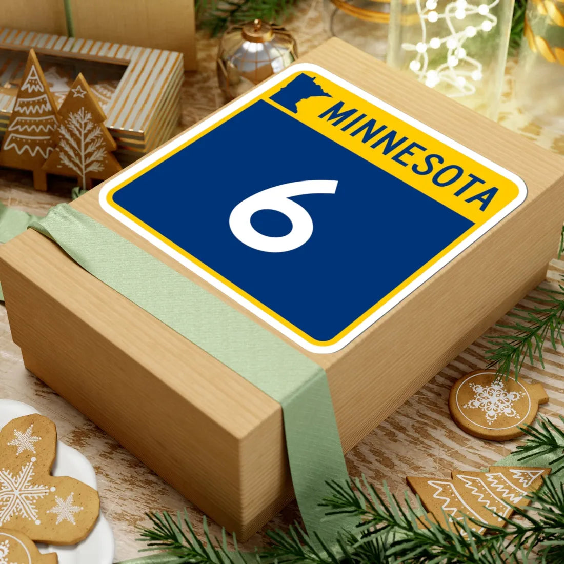 MN-6 (Minnesota) (Road Sign) STICKER Vinyl Kiss-Cut Decal - The Sticker Space